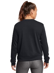 Negru - Rivalul Under Armour Terry Guler rotund Hanorac - Imaginea 2 din 4