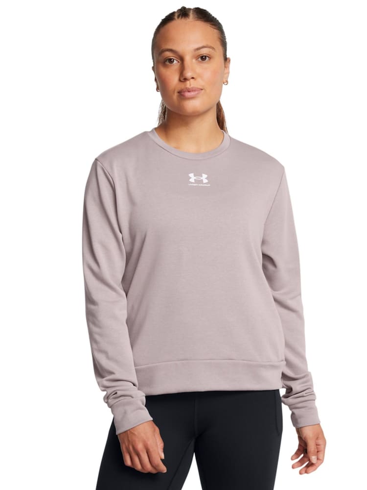Under Armour Grey Rival Terry Crew Sweatshirt - Image 1 of 3