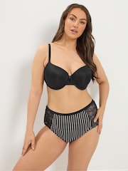 Yours Curve Black Stripe Underwired Padded Bras 2 Pack - Image 3 of 5