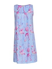 Cyberjammies Blue Cyberjammies Flamingo Print Short Nightdress - Image 4 of 4