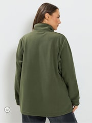Verde - Forro polar con media cremallera y eslogan de Yours Curve - Imagen 3 de 6