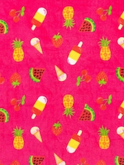 Character Pink Paw Patrol License Kids Printed Swim And Beach 100% Cotton Towel Poncho - Image 5 of 5