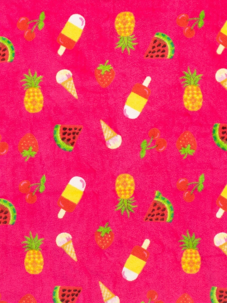 Character Pink Paw Patrol License Kids Printed Swim And Beach 100% Cotton Towel Poncho - Image 5 of 5