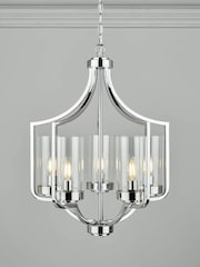 Laura Ashley Chrome Joseph Chandelier 5 Light Light - Image 1 of 5