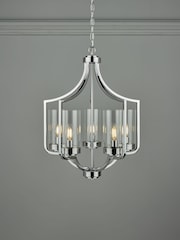Laura Ashley Chrome Joseph Chandelier 5 Light Light - Image 2 of 5
