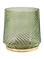 Ivyline Green Elm Embossed Candle Holder - Image 1 of 1