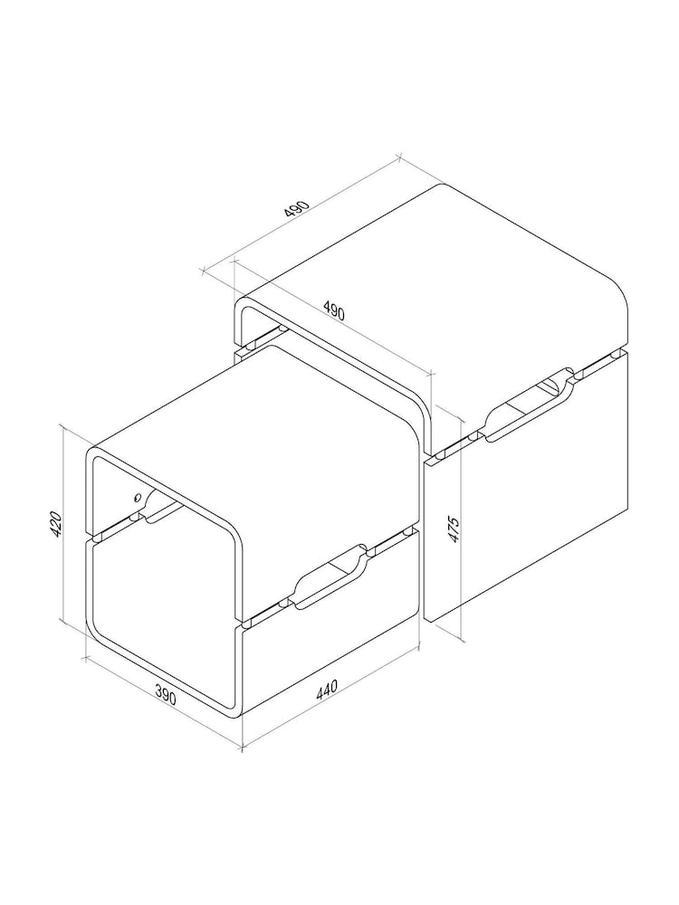 Jual Oak Havana Nest of Tables - Image 3 of 3