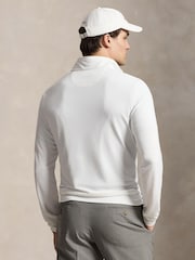 Ralph Lauren White RLX Movement Mesh Quarter Zip Sweat Top - Image 2 of 5