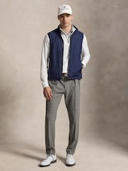 Ralph Lauren White RLX Movement Mesh Quarter Zip Sweat Top - Image 3 of 5