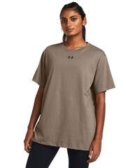 Under Armour Taupe Brown Campus Oversize T-Shirt - Image 1 of 4