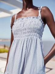 Blue Stripe Maxi Summer Dress - Image 4 of 6
