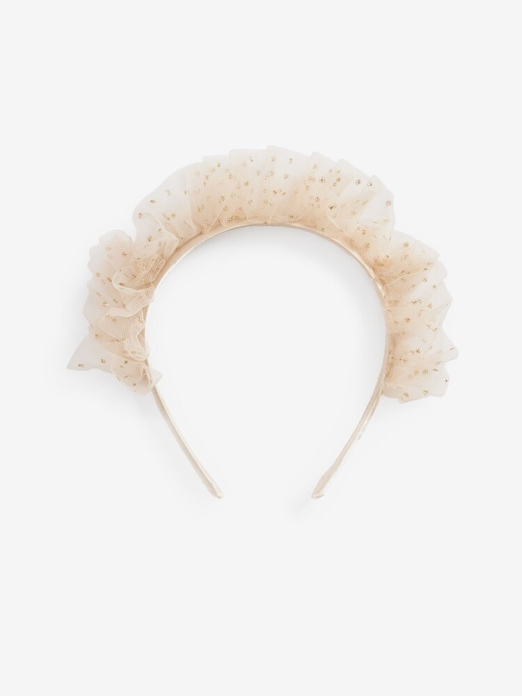 Cream Tulle Ruffle Alice Band - Image 1 of 1