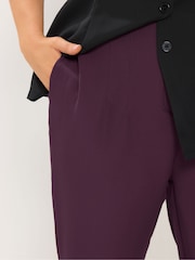 Yours Curve Purple Darted Waist Trousers - Image 4 of 6