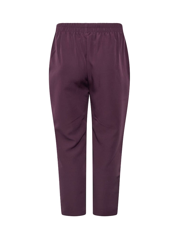 Yours Curve Purple Darted Waist Trousers - Image 6 of 6 Yours Curve Purple Darted Waist Trousers - Image 6 of 6