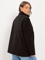 Yours Curve Brown Slogan Half Zip Fleece - Image 3 of 6