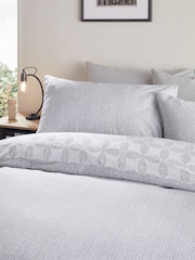 2 Pack Grey Tile Reversible Duvet Cover and Pillowcase Set - Image 5 of 9