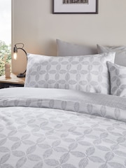2 Pack Grey Tile Reversible Duvet Cover and Pillowcase Set - Image 6 of 9