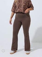 Yours Curve Limited Fold Over Kick Flare Bukser - Billede 1 af 7