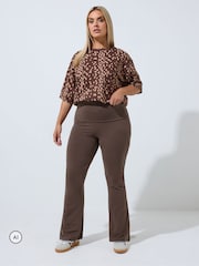 Yours Curve Limited Fold Over Kick Flare Bukser - Billede 3 af 7