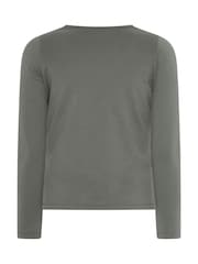 Yours Curve Grey Limited Button Waist Detail Sweatshirt - Image 6 of 6
