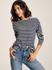 Joules Harbour Navy Blue Long Sleeve Breton Top - Image 1 of 7