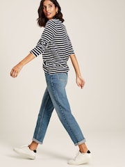 Joules Harbour Navy Blue Long Sleeve Breton Top - Image 5 of 7