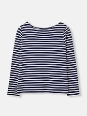 Joules Harbour Navy Blue Long Sleeve Breton Top - Image 7 of 7