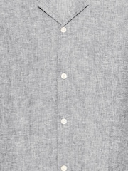 Casual Friday Blue Sauby Linen Shirt - Image 8 of 8