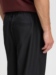 Casual Friday Black Grant Relaxed Fit Wide Leg Trousers - Image 5 of 8