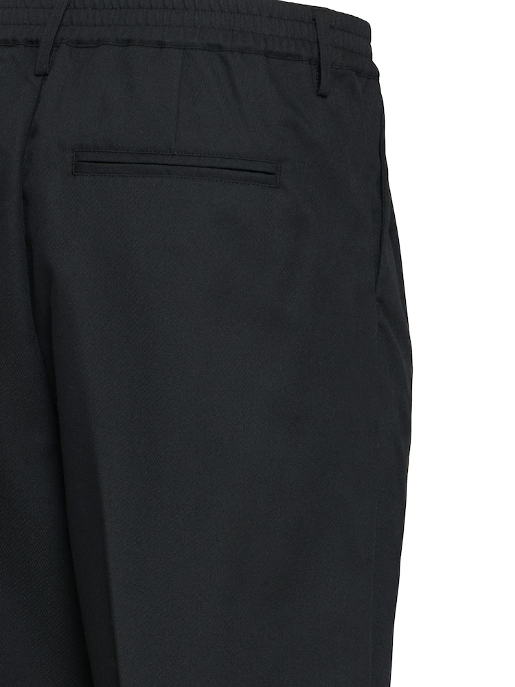 Casual Friday Black Grant Relaxed Fit Wide Leg Trousers - Image 8 of 8