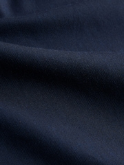 Navy Blue Regular Fit Short Sleeve Easy Iron Button Down Oxford Shirt - Image 6 of 6
