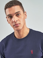 Navy Blue/Grey Cuffed Jersey Pyjamas Set - Image 3 of 9