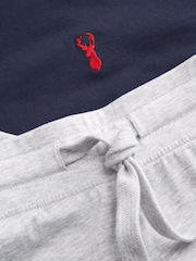 Navy Blue/Grey Cuffed Jersey Pyjamas Set - Image 5 of 9