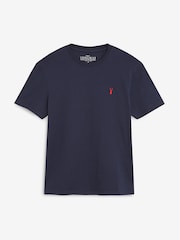 Navy Blue/Grey Cuffed Jersey Pyjamas Set - Image 7 of 9