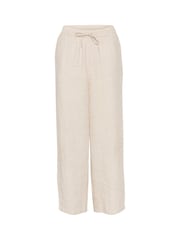 Cream Bellis 100% Linen Wide Legged Trousers - Image 5 of 6