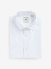 Белый/синий - Обычный крой - Easy Care Short Sleeve Smart Shirts 2 Pack - Изображение 7 из 10