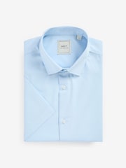 Белый/синий - Обычный крой - Easy Care Short Sleeve Smart Shirts 2 Pack - Изображение 8 из 10