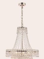 Laura Ashley Chrome Enid Cut Glass Chandelier Light - Image 3 of 5