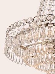 Laura Ashley Chrome Enid Cut Glass Chandelier Light - Image 4 of 5