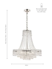 Laura Ashley Chrome Enid Cut Glass Chandelier Light - Image 5 of 5