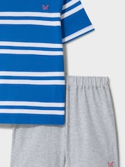 Crew Clothing Grey Cotton Pyjamas Shorts Set - Image 3 of 3