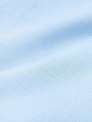 Blue Regular Fit Double Cuff Easy Care Textured Smart Shirt - Image 8 of 8