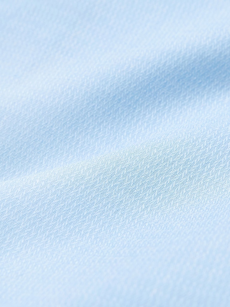 Blue Regular Fit Double Cuff Easy Care Textured Smart Shirt - Image 8 of 8