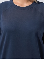 Yours Curve Blue Limited Sweat T-Shirt - Image 4 of 6