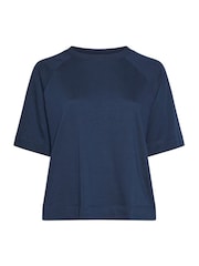 Yours Curve Blue Limited Sweat T-Shirt - Image 5 of 6