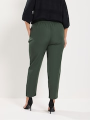 Yours Curve Green Darted Waist Trousers - Image 3 of 4