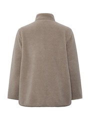 Yours Curve Brown Borg Cord Pocket Fleece - Image 7 of 7