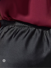 Yours Curve Black Bias Cut Satin Skirt - Image 4 of 6