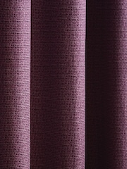 Catherine Lansfield Purple Textured Thermal Lined Eyelet Curtains - Image 3 of 3