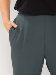 Yours Curve Grey Darted Waist Trousers - Image 4 of 6